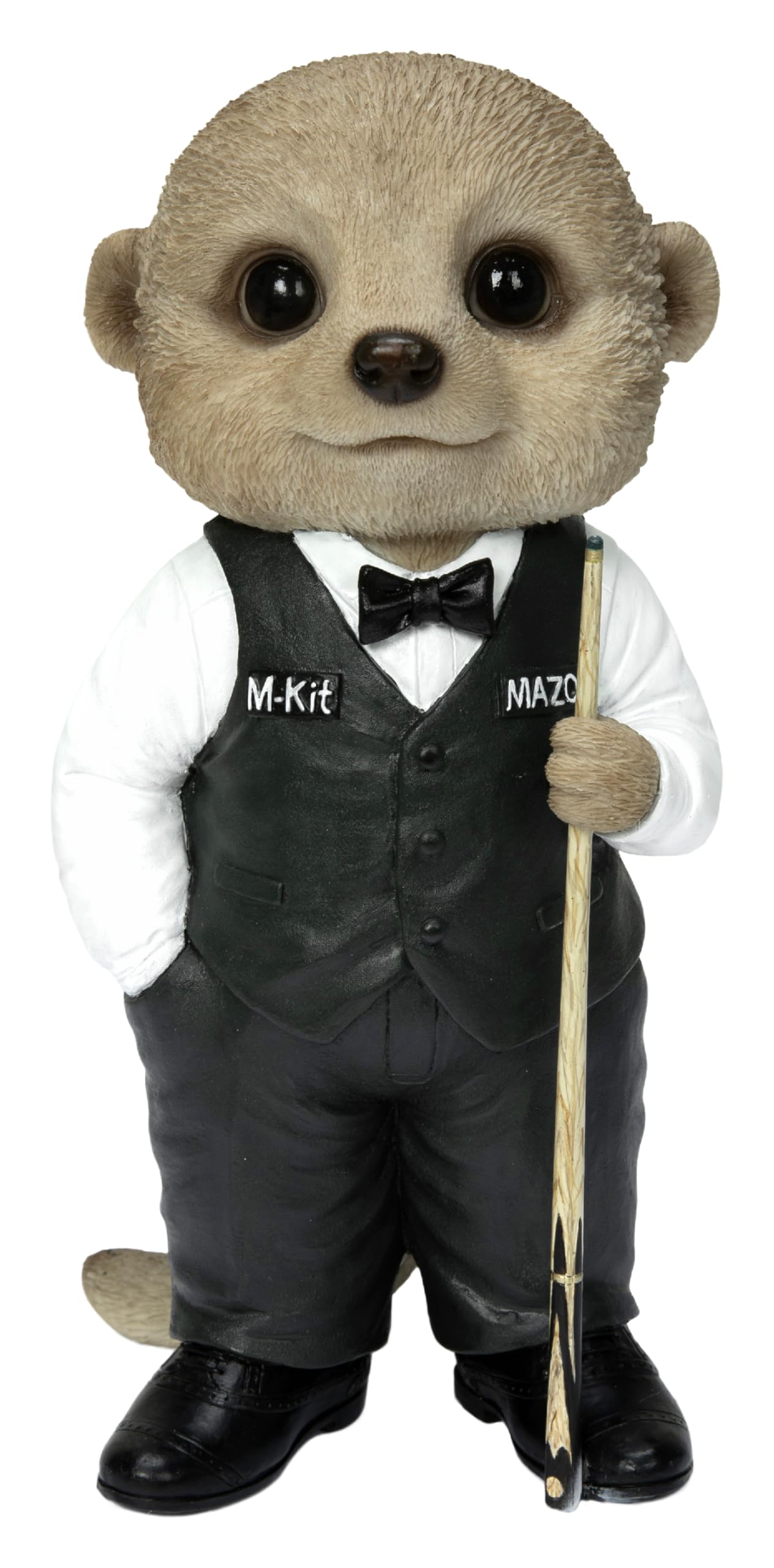Vivid Arts Baby Meerkat Snooker Player Ornament – Fun Sporting Garden Decoration | Indoor & Outdoor Décor