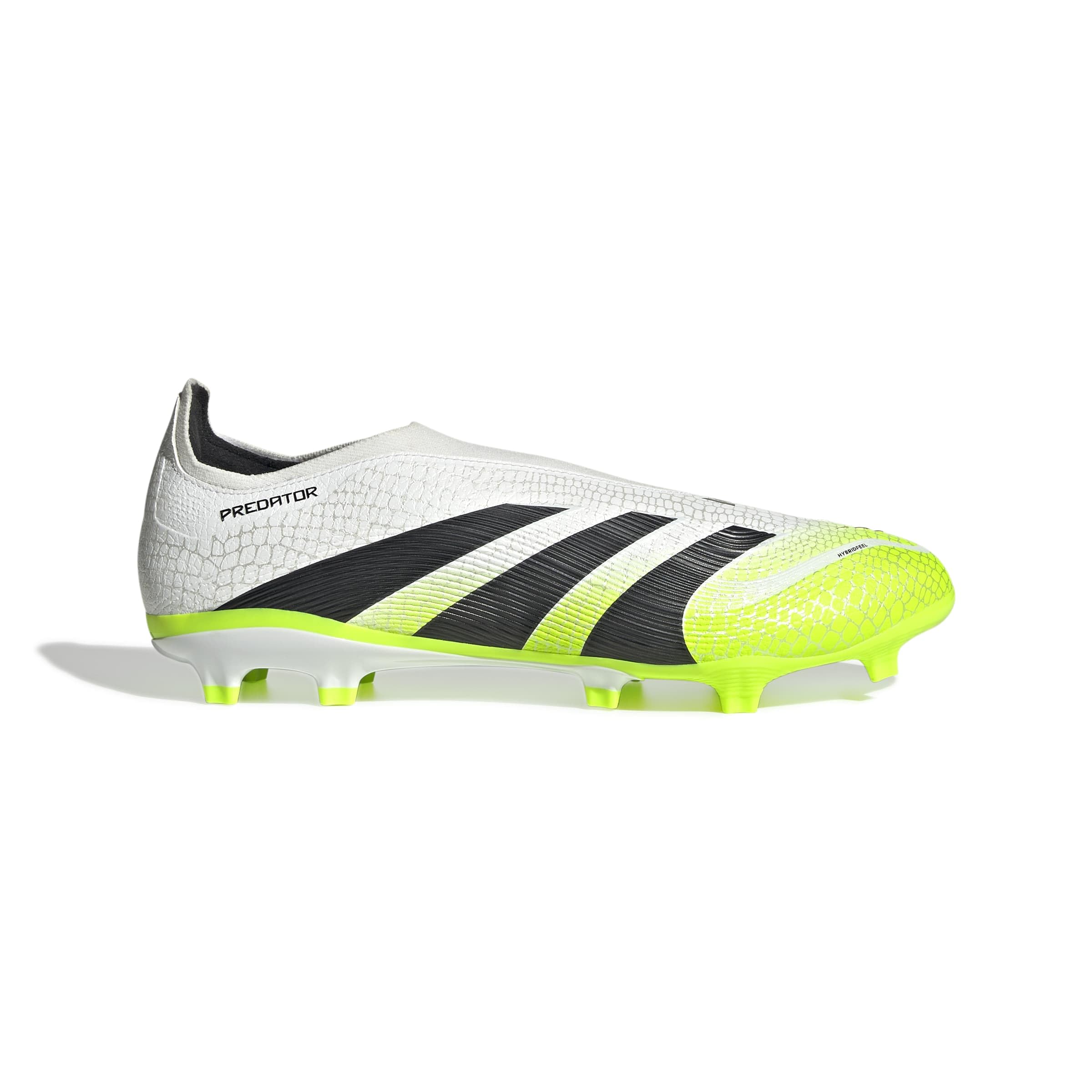 Adidas Unisex League Laceless Firm Ground/Multi Ground Football Boots, Cloud White/Core Black/Lucid Lemon, 43 1/3 EU