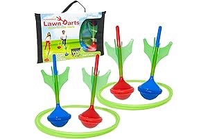 Funsparks Lawn Darts Game - Glow-in-the-Dark Soft Tip Yard Jarts