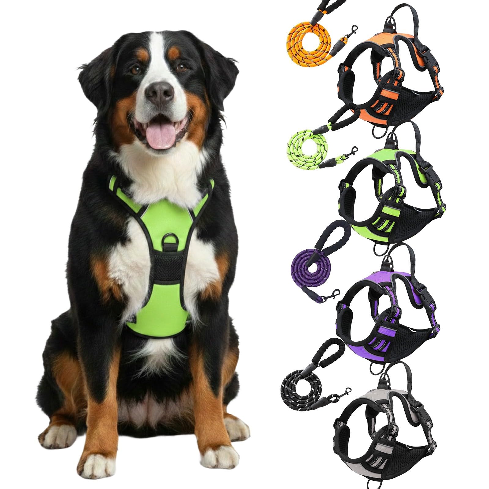 Paropet No Pull Harness，Soft Edged Pet Vest Harness
