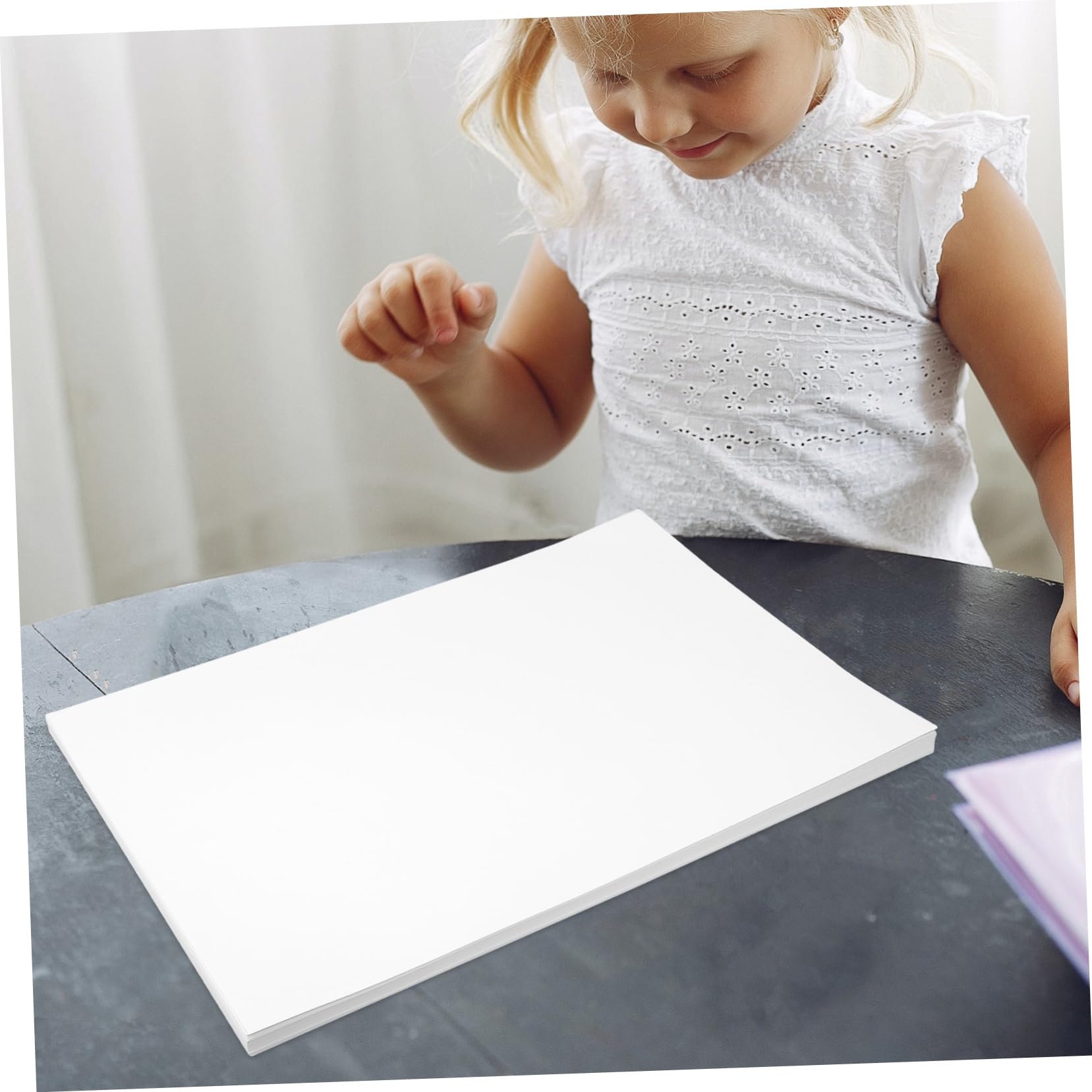 Papier à Dessin Blanc A3 220g/m², Lot de 50 Feuilles