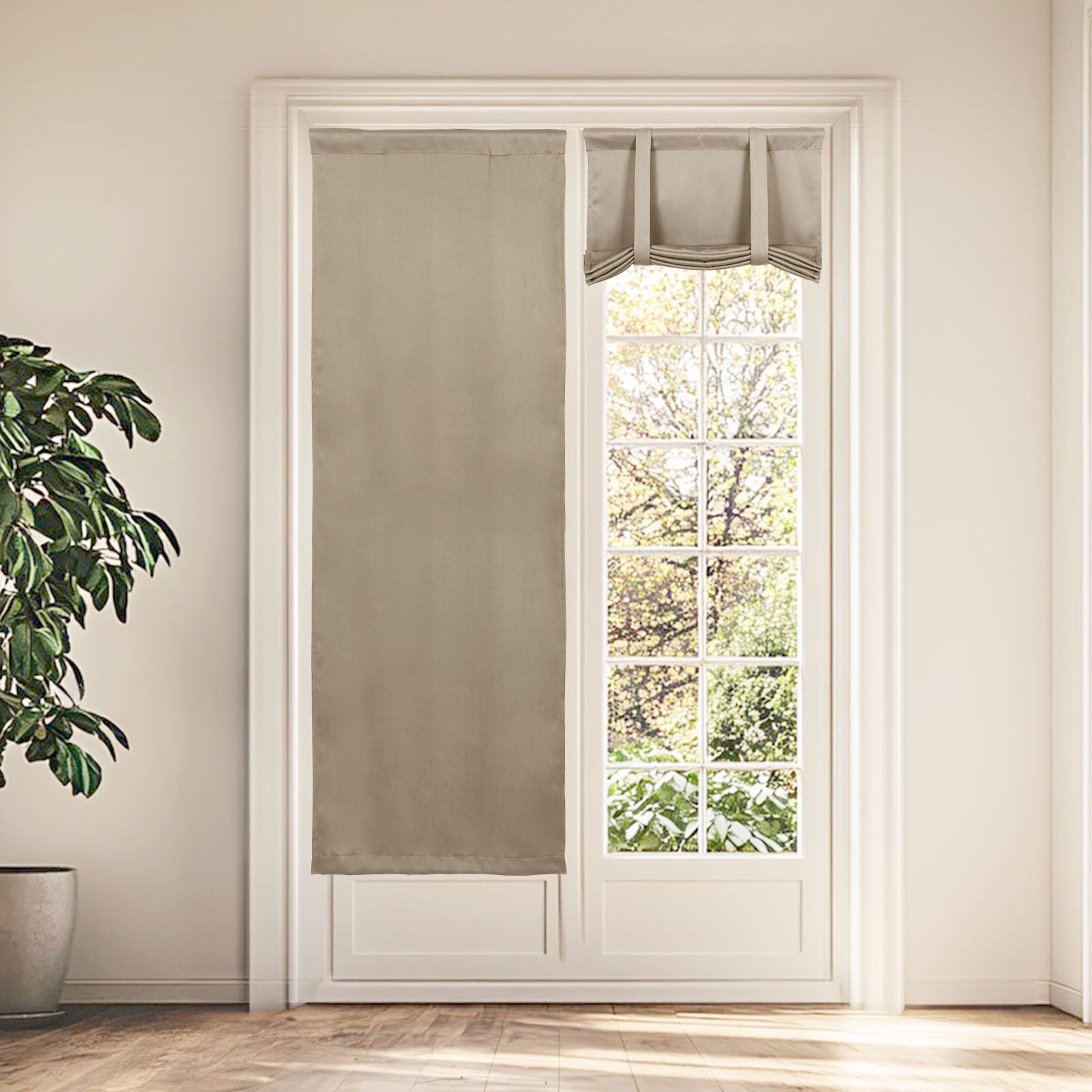 Maritown 1 Panel Door Blinds No Drilling French Door Curtain for Patio Door โ image 1