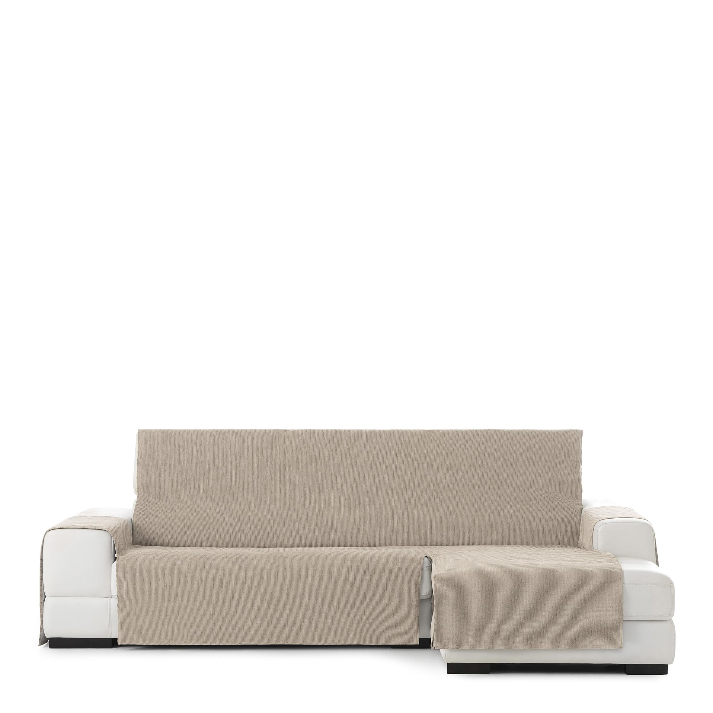 Eysa Rabat practica chaise longue cover 240cm., color 01/camel, right-frontal view