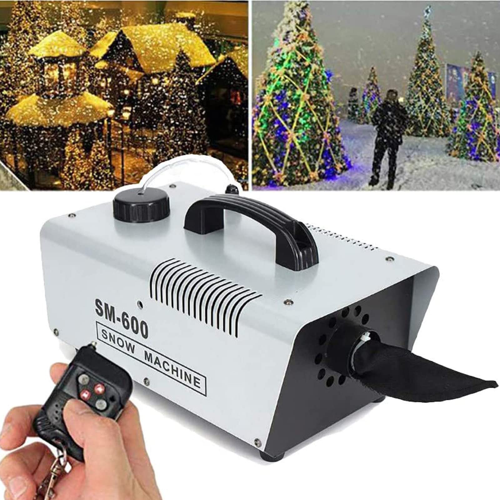 Machine à neige de mariage avec télécommande pour une entrée de salle féerique
