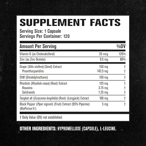 Miniatura 10 de Androsurge - Bloqueador de estrógenos para hombres - Suplemento de refuerzo de testosterona e inhibidor de la aromatasa - Aumenta el crecimiento