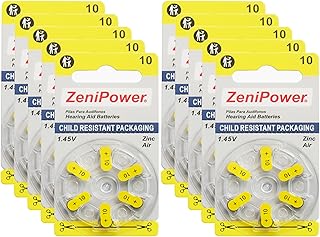 Hearing Aid Batteries Size: 10 (60 Batteries)