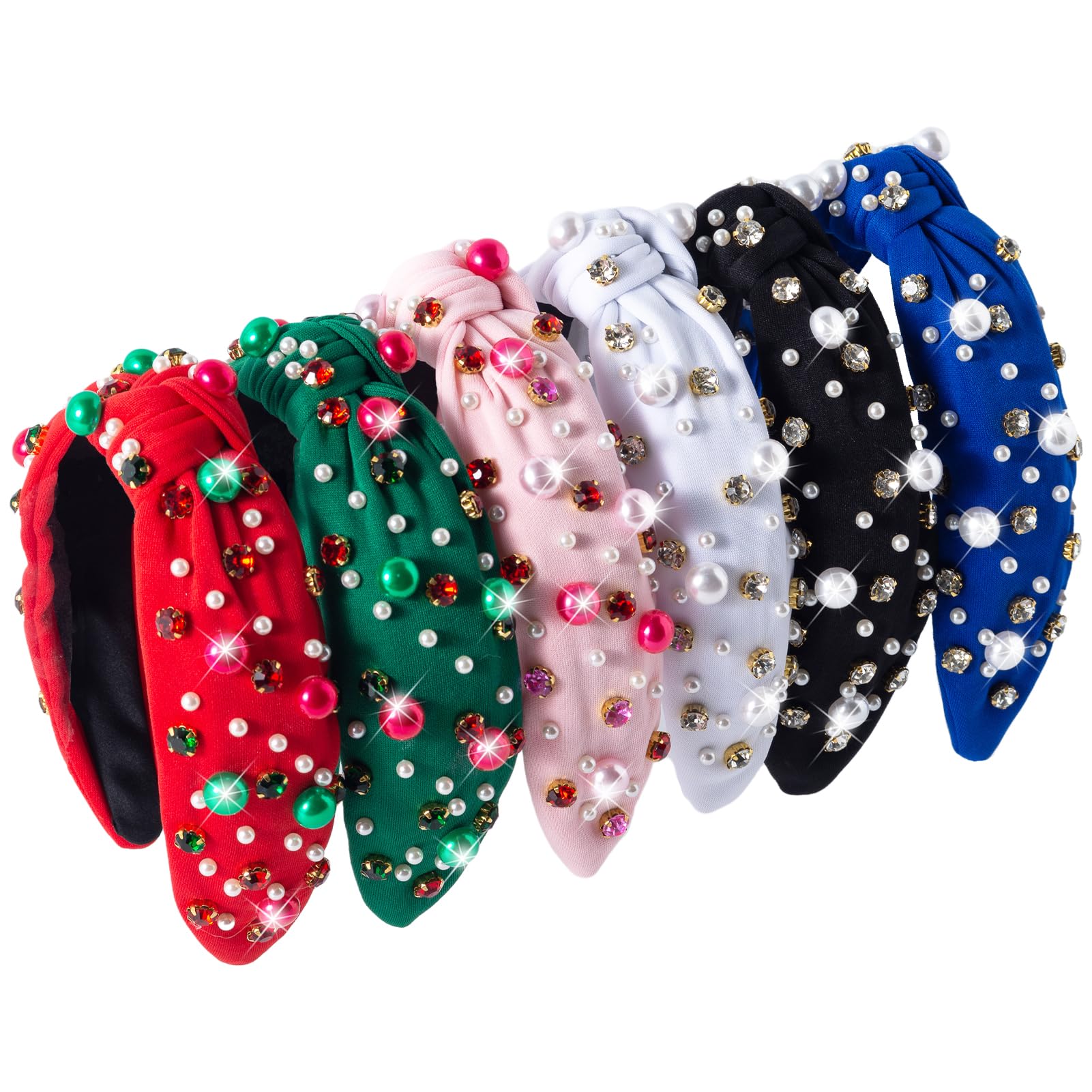 winthrop 6 diademas de Navidad BS para mujer, diadema ancha anudada, turbante, antideslizante, bandas para la cabeza, bandas para la cabeza, para yoga, bufanda para el pelo, accesorios de cosplay,