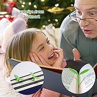Vista 3 de YKING Sprout Little Green Bookmarks Silicone Grass Buds Creative Green Bookmarks, Gifts for Book Lovers Reading, Set of 8