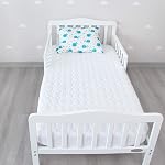 Crib Mattress Protector, 2 Pack, 52"x 28", White, 5 Inches Deep Skirt | Waterproof, Quilted Crib Mattress Pad Cover, Soft and Breathable