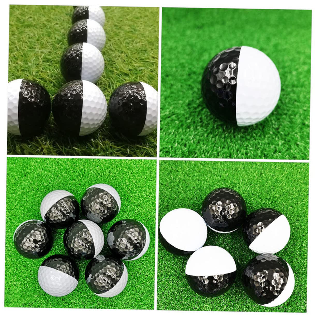 TOYANDONA 3 Series Bolas De Entrenamiento Color Bicolor De Práctica De Técnica Y Precisión Putt Accesorios Golfistas 2 Piezas X 3