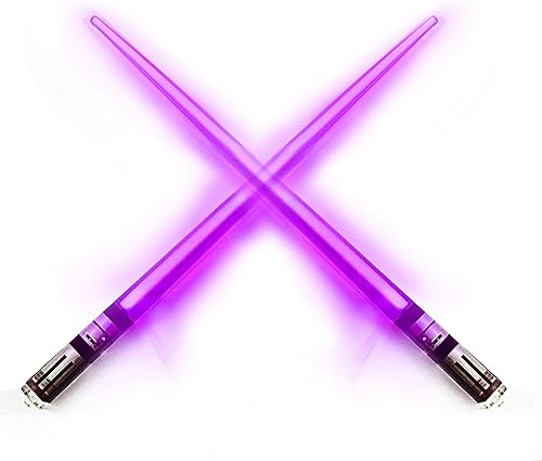 Palillos Chop Sabers Light Up Lightsaber, 1 par, Púrpura