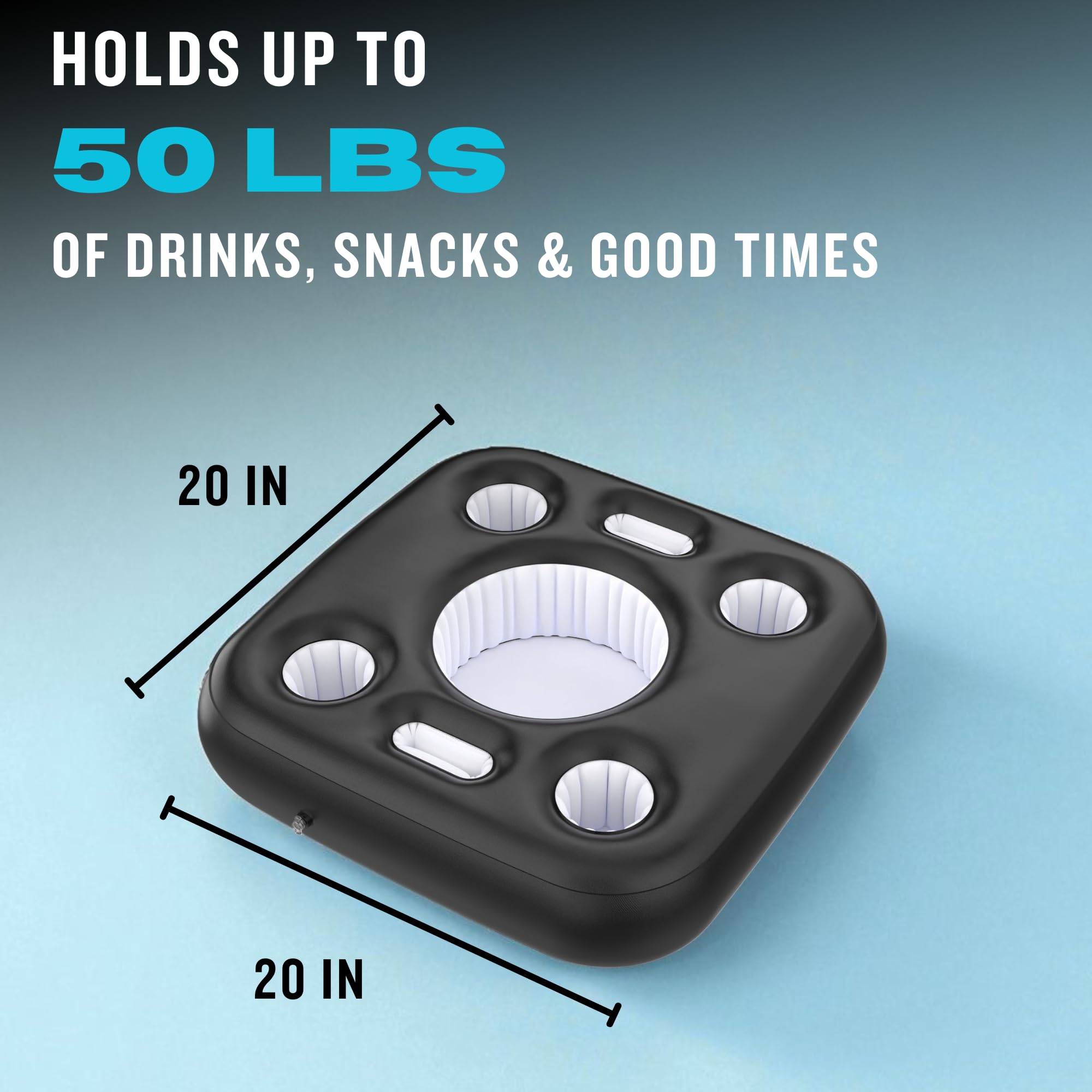 DIVEBLAST: Premium Floating Drink Holder for Pool, Hot Tub Accessories for Adults - Holds Up to 50 LBS - Fun Swimming Pool Accessories for Adults, Cool and Unique Drink Floaties