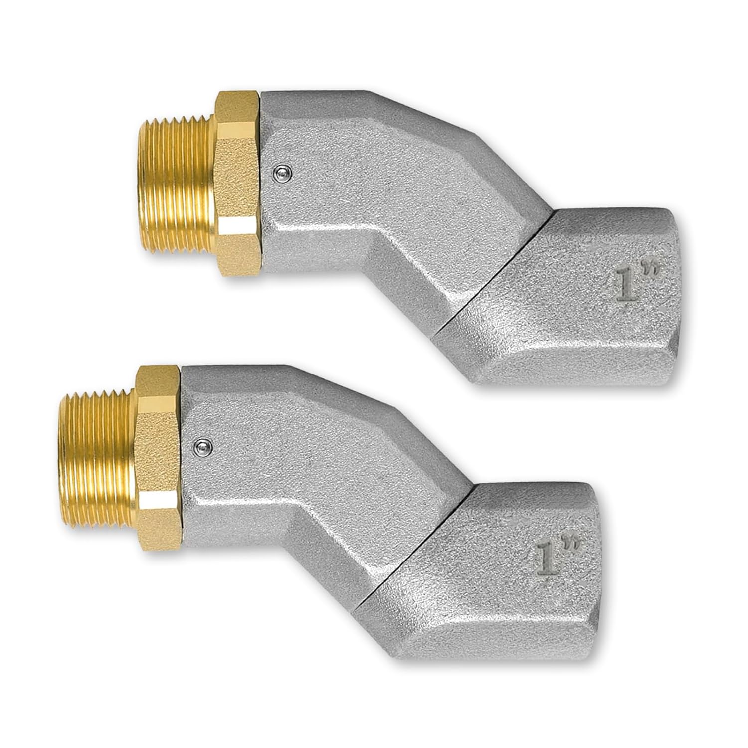 2PCS 3/4 Inch Fuel Hose Swivel 360 Rotating Connector for Fuel Nozzle Multi Plane Fuel Plane Swivel 19mm Male 19mm Female