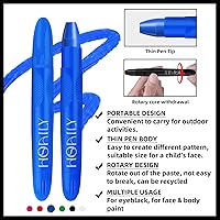 Vista 2 de Palo negro de ojos, pintura facial deportiva para softbol, béisbol, fútbol, lacrosse, crema de larga duración, pintura facial y corporal en barra