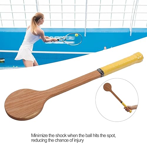 Miniatura 4 de Puntero de tenis, raqueta de tenis dulce de madera para niños y adultos, entrenamiento de práctica de swing de tenis (bolsa de almacenamiento