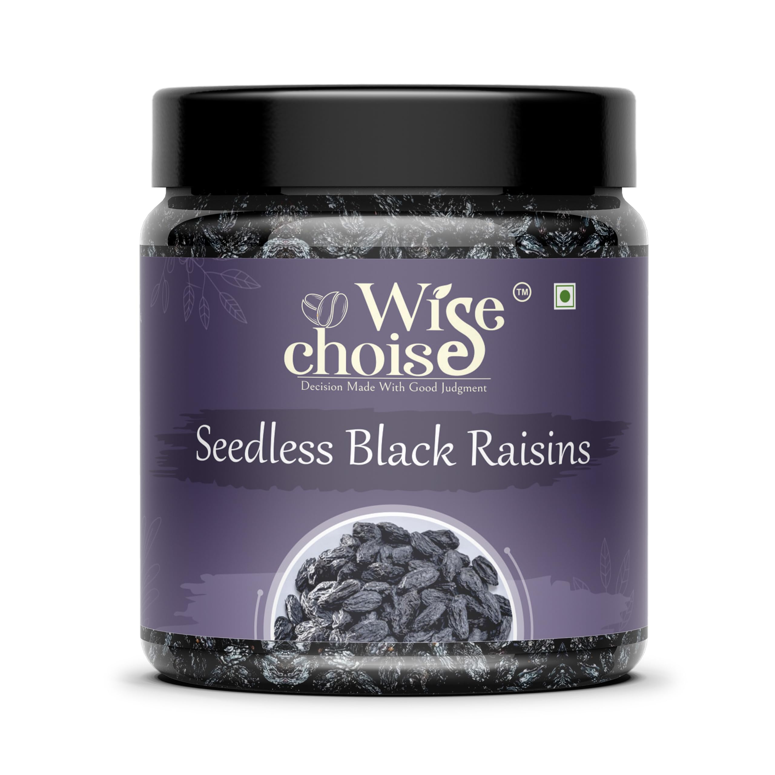 WiseChoise Black Raisins (Seedless) 100gm – Premium Kali Kishmish/Kali Draksh, Natural Dry Fruit Snack, Rich Source of Potassium & Dietary Fibre, Sweet & Healthy Energy Boosting Treat-image-14