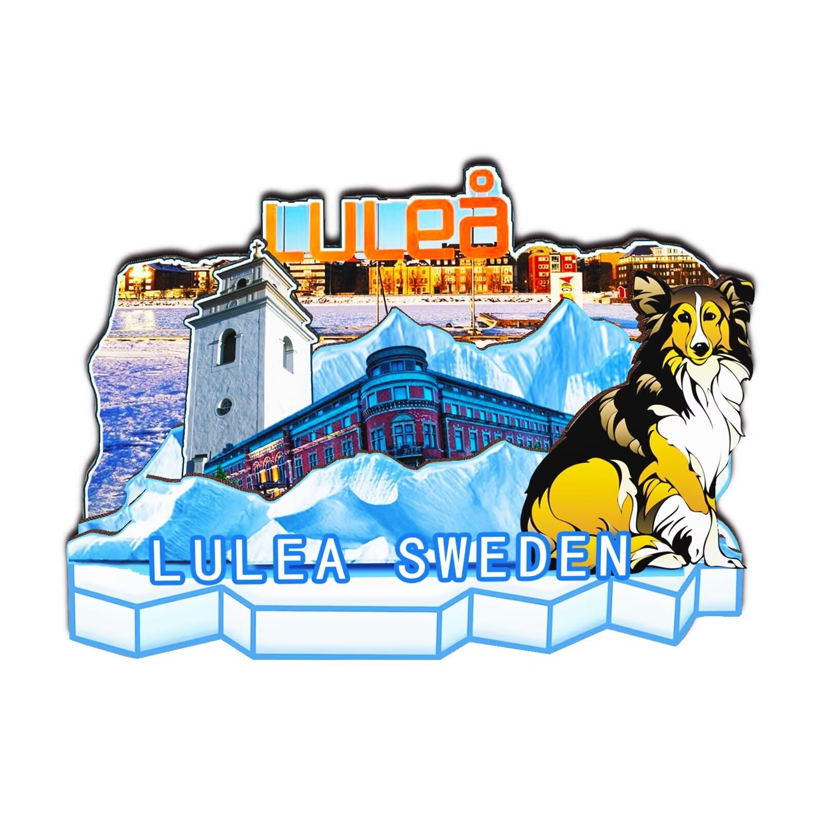 Orlaybar Santa California Kühlschrankmagnet – 3D, Handgefertigt, Aus MDF, Ca. 40 G