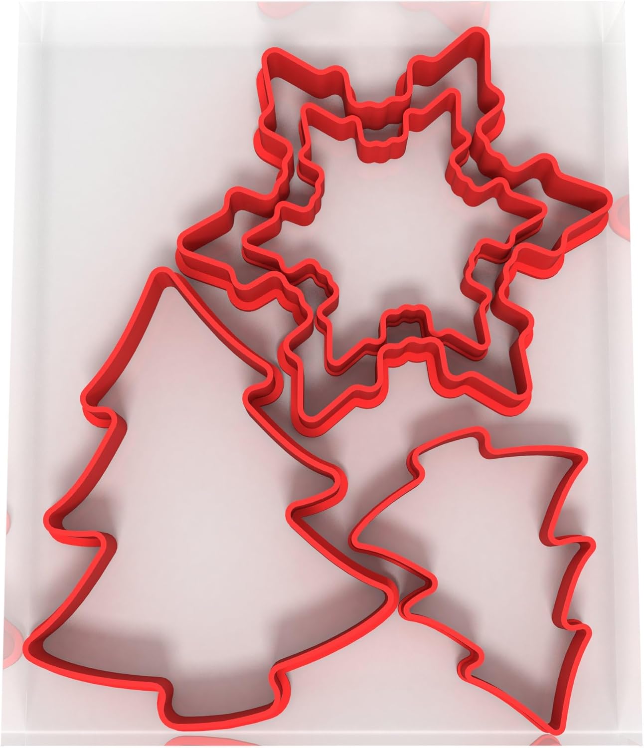 Just Cutters Christmas Shape Cookie Cutter Tree Snowflake | Set of 4