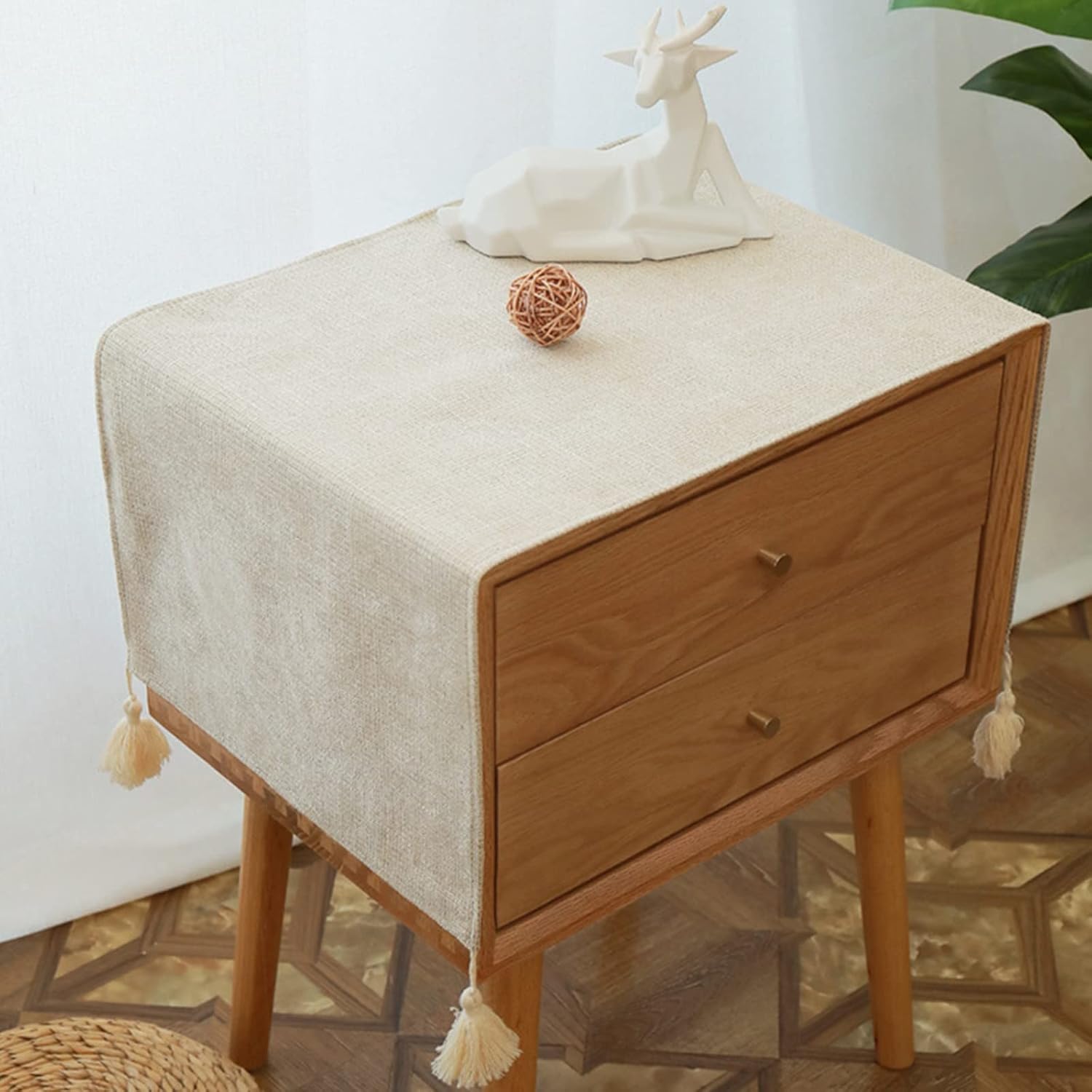 Utobanh Simple Bedside Table Cover Cloth nightstand