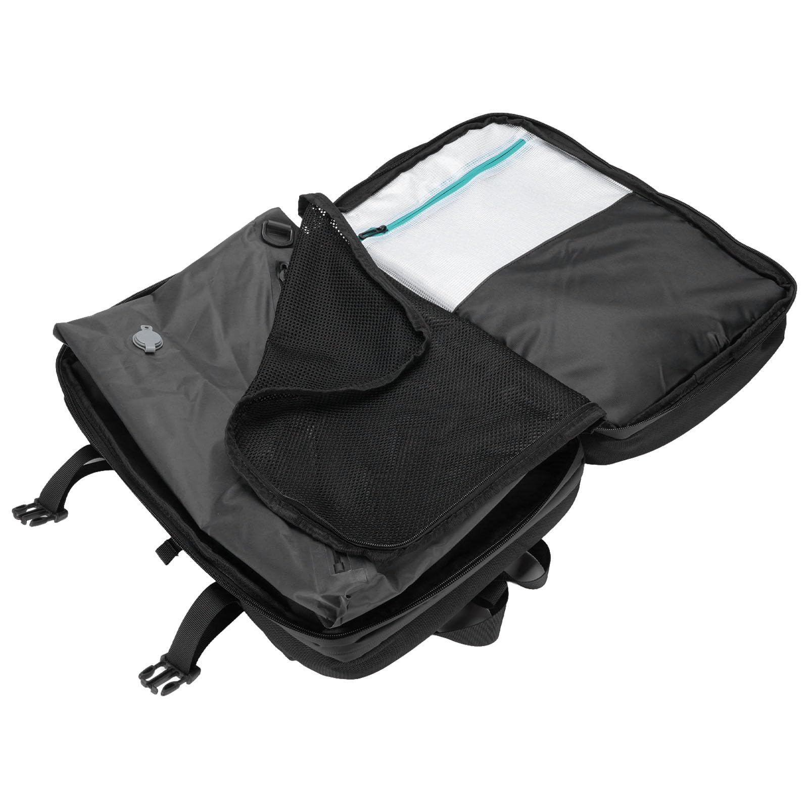 Zaino Sottovuoto, Zaino a Compressione da Viaggio Espandibile di Grande capacità da 22L-55L con Porta di Ricarica USB e Design Antipioggia per i Viaggi