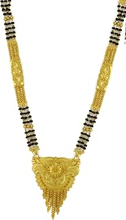 Jecy JEWELS 24K One Gram Gold Plated 24 Inches Long 4 Lines Mangalsutra 8502-2 Price In India