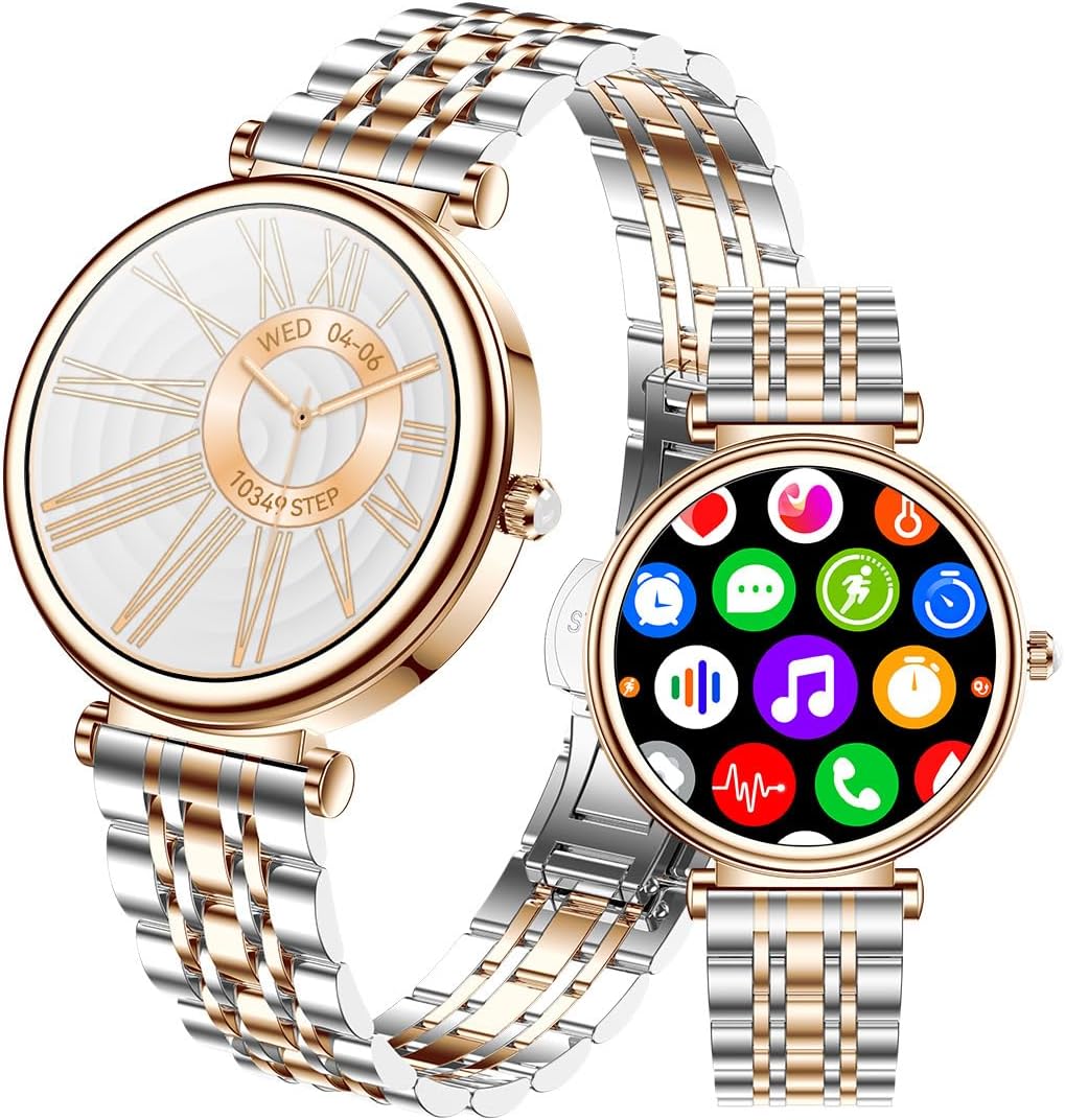 Smart Watch for Women 1.27″ Color Screen Waterproof...