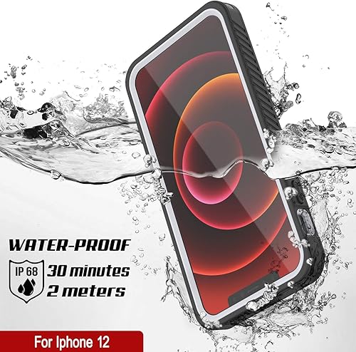 Miniatura 3 de Punkcase Funda impermeable diseñada para iPhone 12 Serie Extrema Ajuste delgado Certificado IP68 A prueba de nieve Funda blindada con protector de