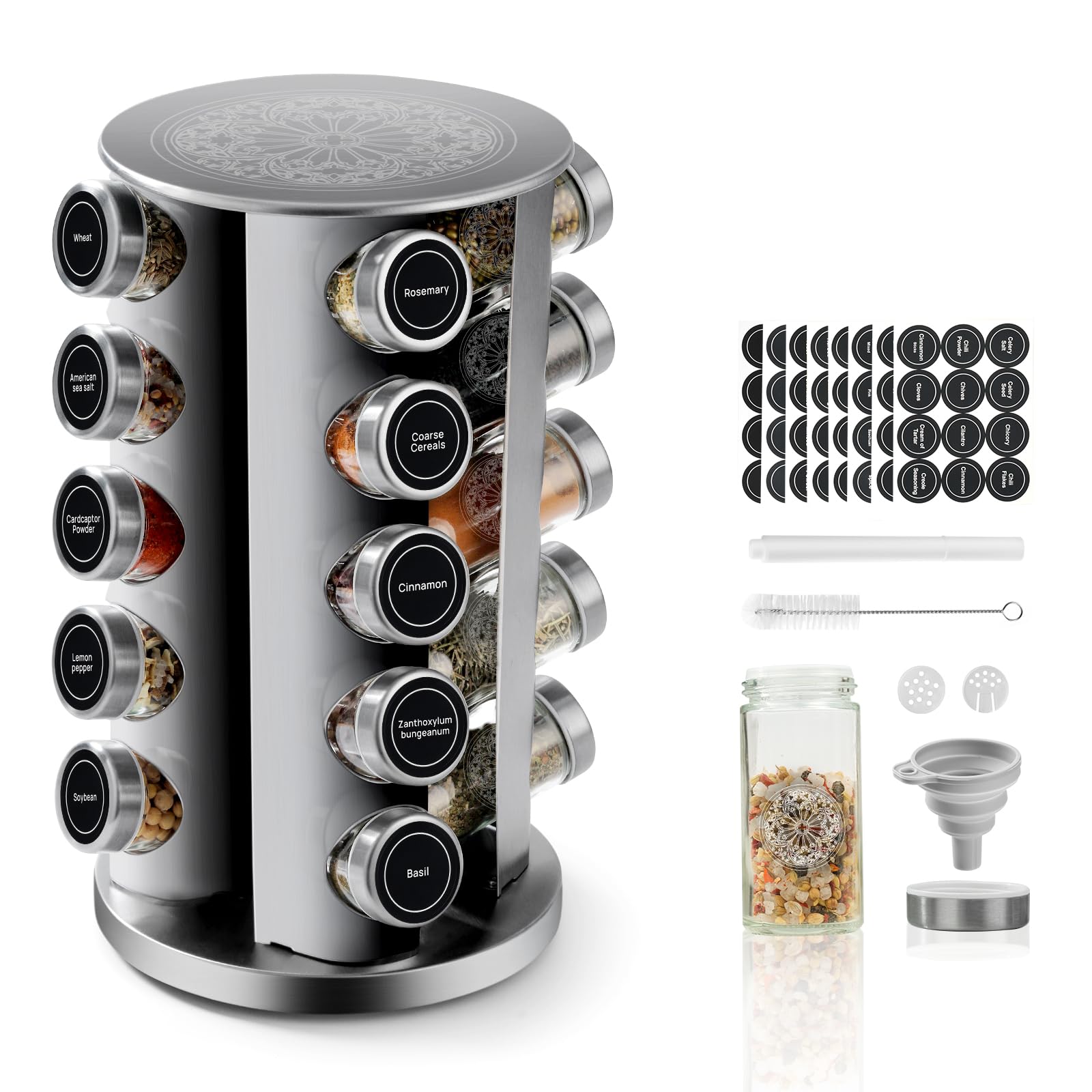 friberg rangement épices 20 pots ronds
