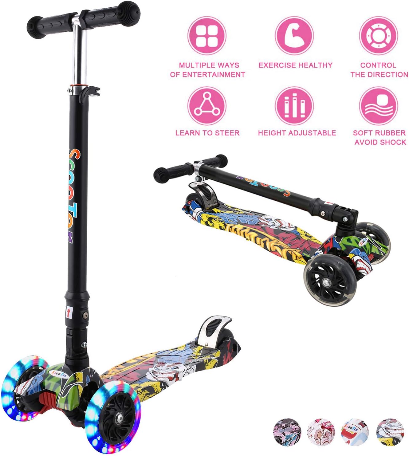 scooter pieghevole per le età