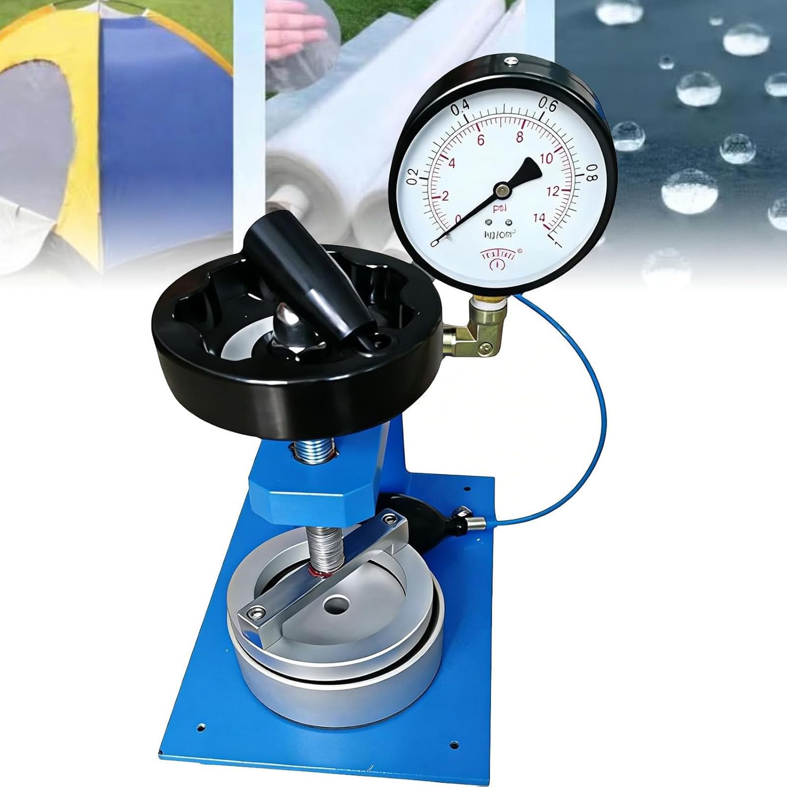 DPQYJPP Pointer hydrostatic pressure tester, textile fabric hydrostatic pressure tester, for water-proof fabrics, tents, raincoats & bags, measures up 2000mm-20000mm h2o, wide range of uses 20000mm