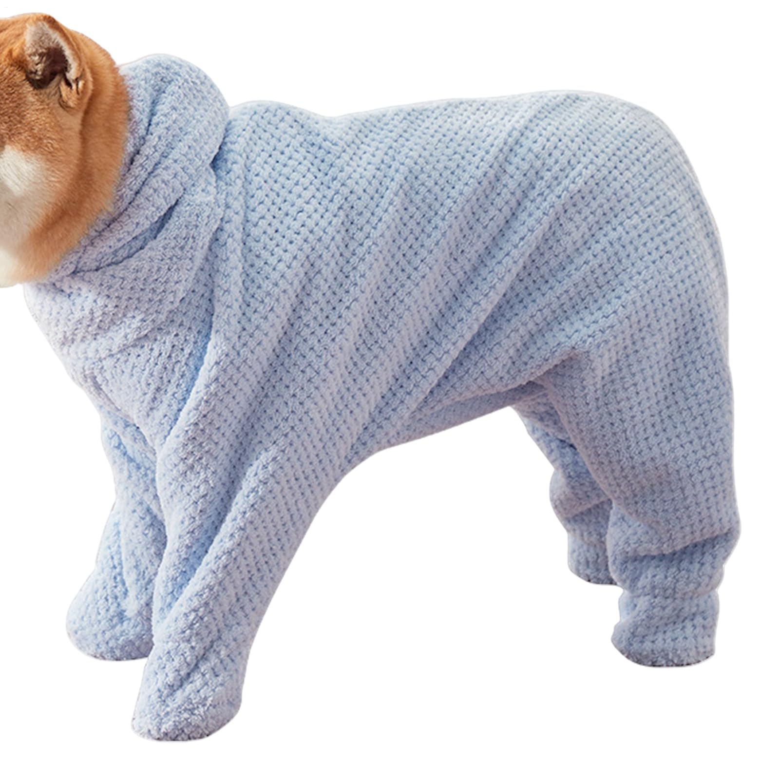 Dog Bathrobe With Sleeves For Small Dogs - Cozy Coral Fleece Absorbing Towel Onesie, All Over Wrap Drying Garment For Medium Dogs, Post Wash Warm Cover For Indoor Use, After Swimming, During Winter