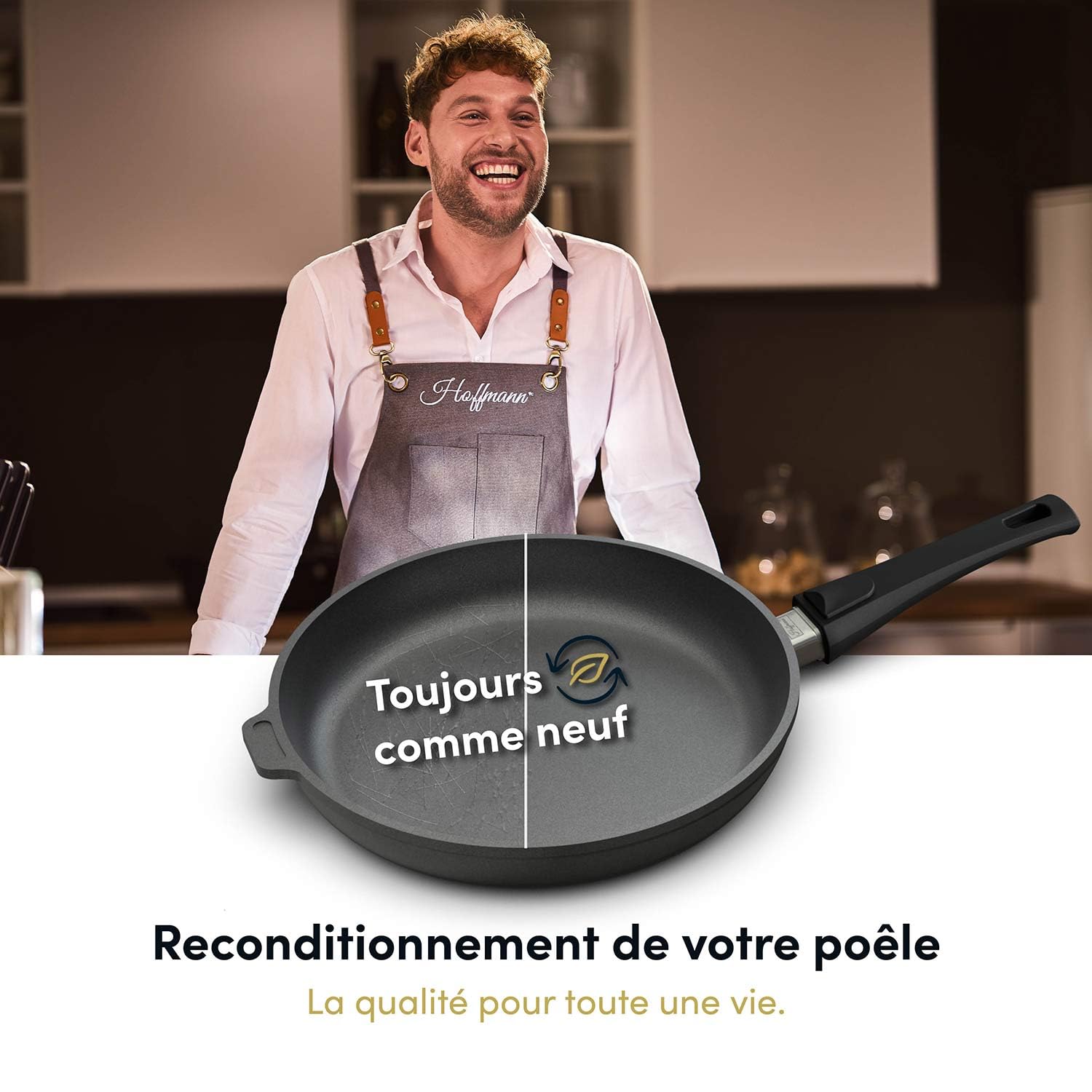 Hoffmann Plat à Four en Fonte d'Aluminium Induction I Plat à Rôtir Rectangulaire 32x24,5x6 cm I Plat à Lasagne Moule à Gratin I Compatible Induction