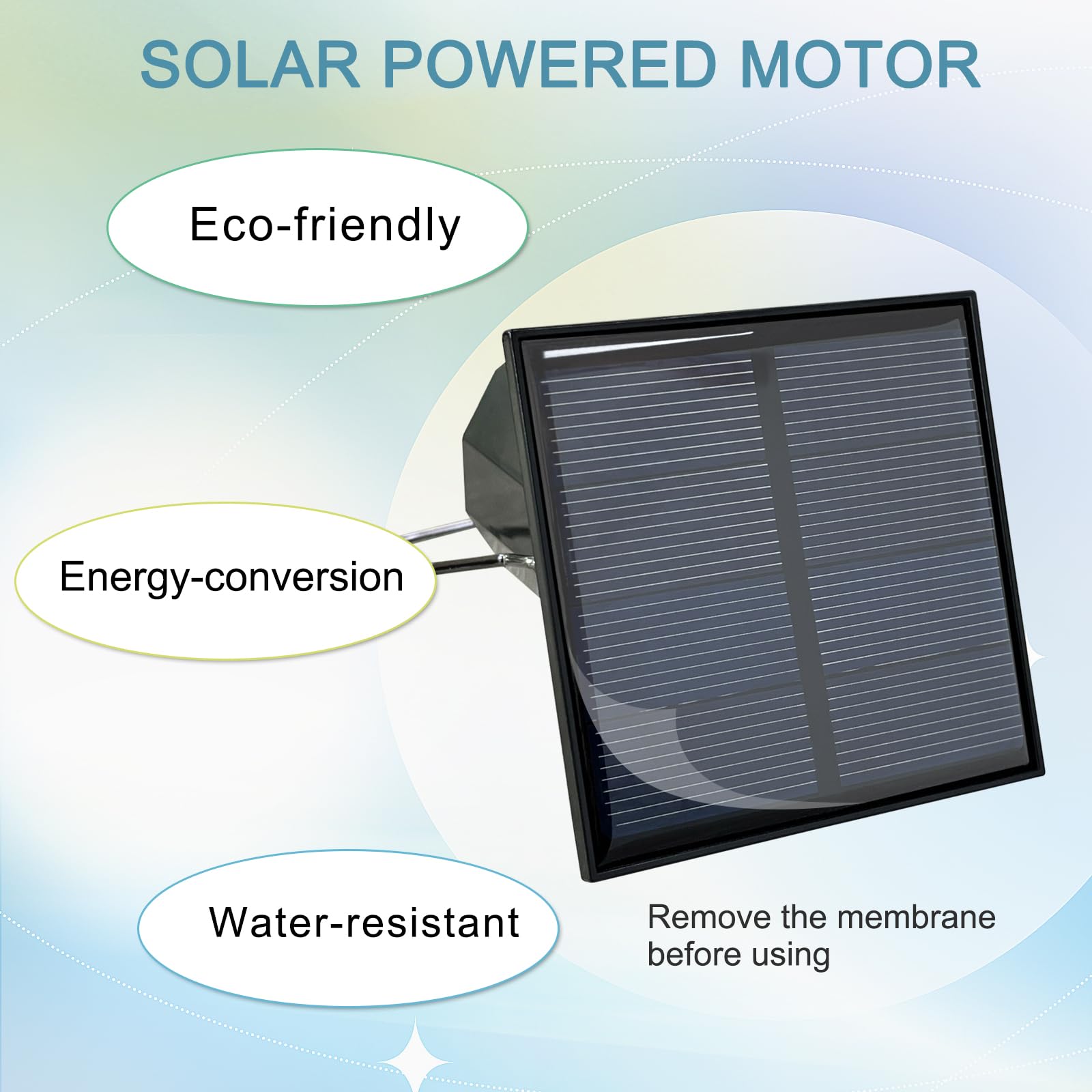 Goolyrusim Moteur à énergie solaire rotatif à énergie solaire pour carillons, attrape-soleil, affichage suspendu, jardin, cour, terrasse, pelouse, décoration extérieure, capacité de charge de 1,8 kg