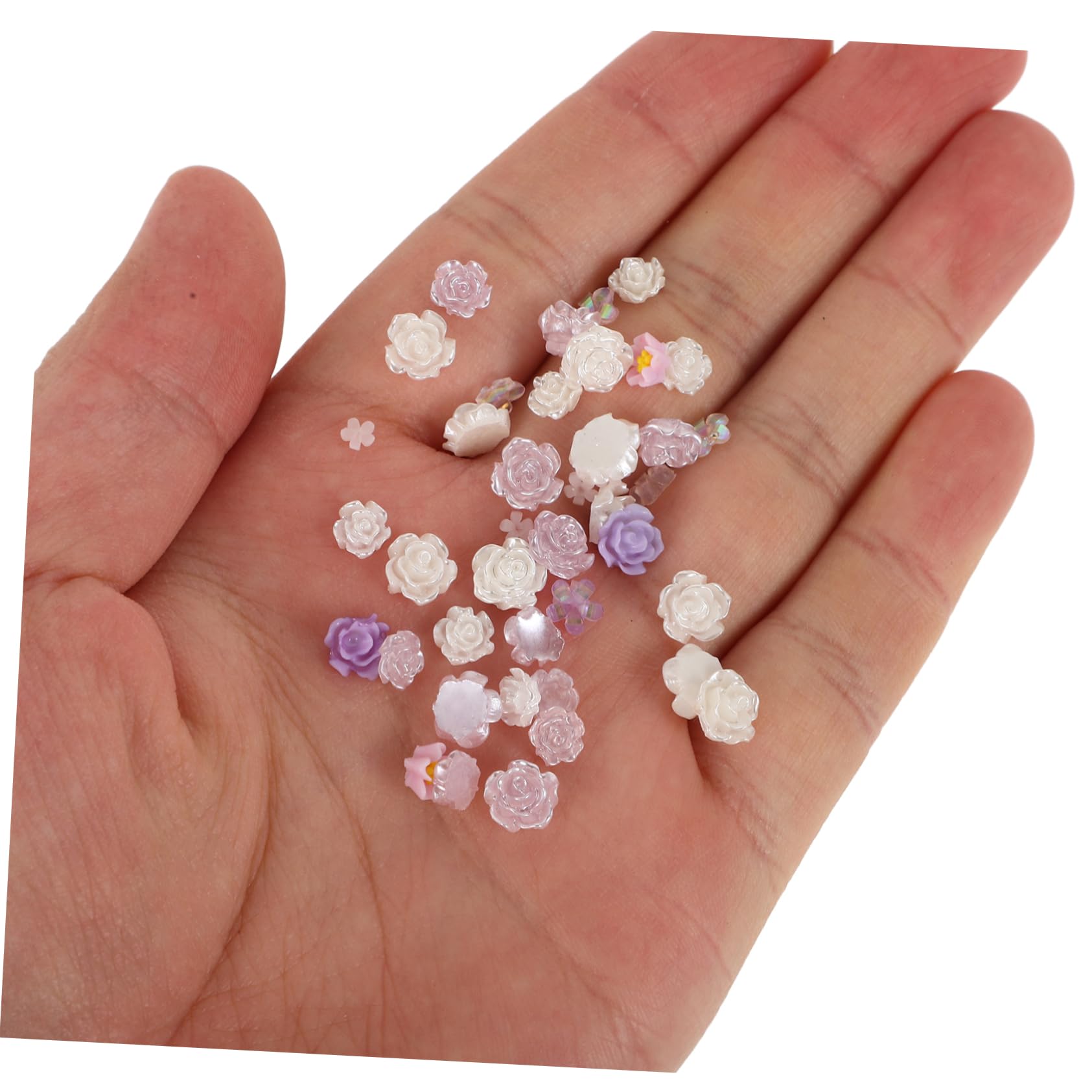 5 Pièces Décorations Résine pour Ongles Charms Fleurs de Camélia pour Accessoires Diy pour Téléphone et Artisanat Féminin