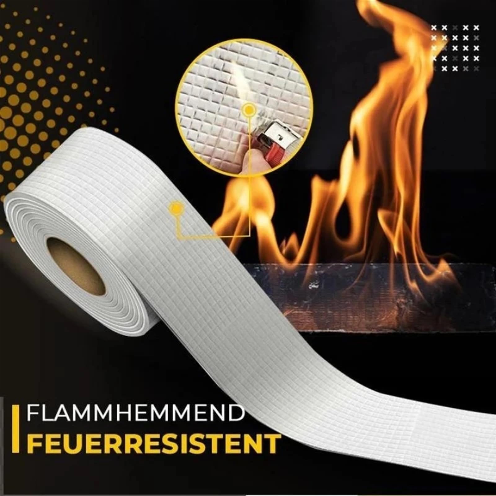 Cinta de Butilo Cinta de goma de butilo de papel de aluminio, sello autoadhesivo grueso de fibra súper fuerte, resistente al agua for reparación de tuberías de techo de piscina, detener fugas(Size:1M_