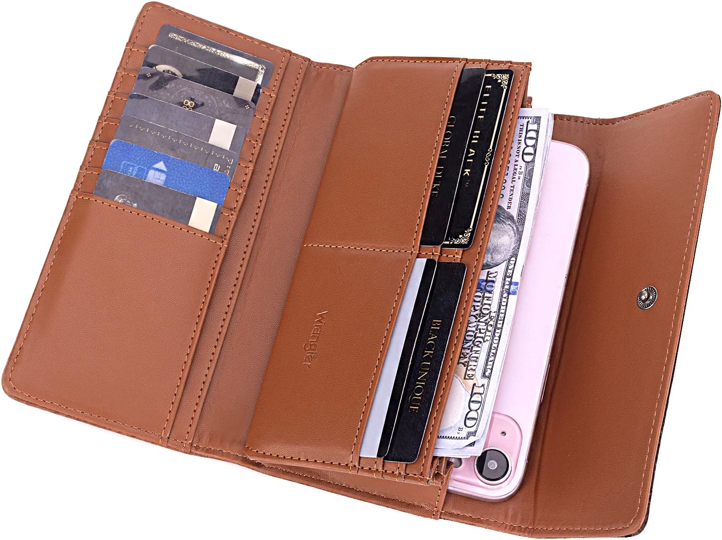 Montana West X Wrangler Western Wallets for Women Trifold Wristlet Wallets Large Capacity Women Clutch Wallet with Coin Purse - Image 5