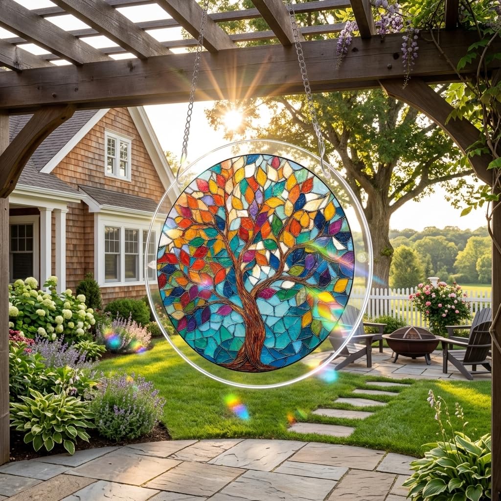 Jigsaw Puzzle Suncatcher, Sun Catcher Puzzle 83 Pieces, Acrylic Puzzle for Adults, Stained Glass Window Hanging Suncatcher, DIY Home Decor Gift for Women Men Mom (Butterflies, 7 inch) - 3