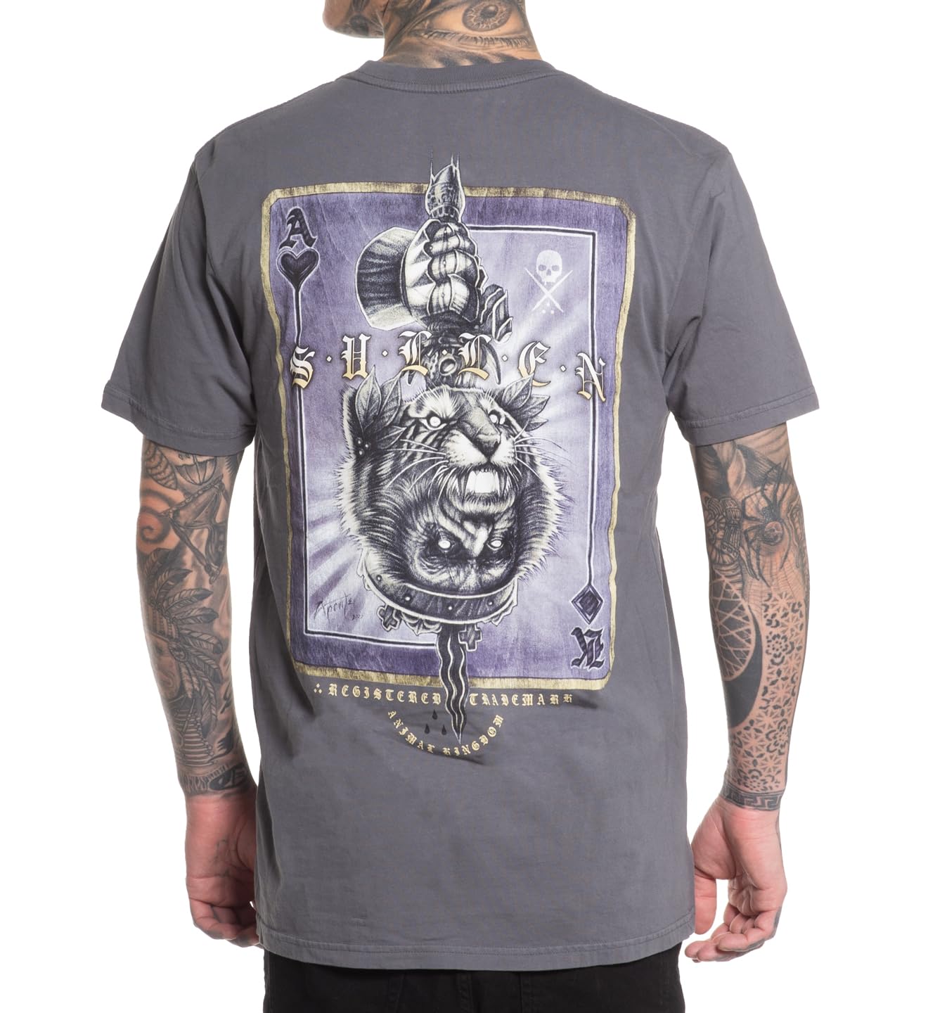 Sullen Men's Animal Kingdom Tattoo Artist Series Lifestyle Graphic Premium Short Sleeve Tee