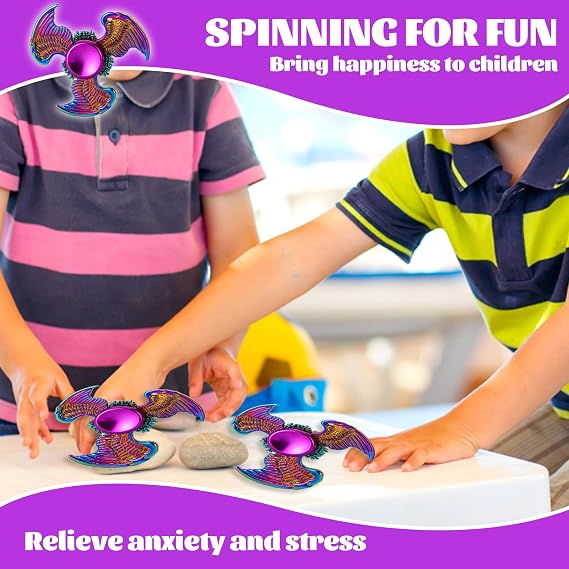 Fidget Spinner, Hand Spinner for Relaxation and Focus, Eagle Wing Design Spinner Toy for Kids and Adults, Office Desk Toy, Travel Companion, Party Gift