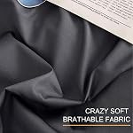 ZonLi Couverture de couettes en coton gris foncé 80''x87'', 100% Couverture de couette amovible en coton naturel pour couverture pondérée