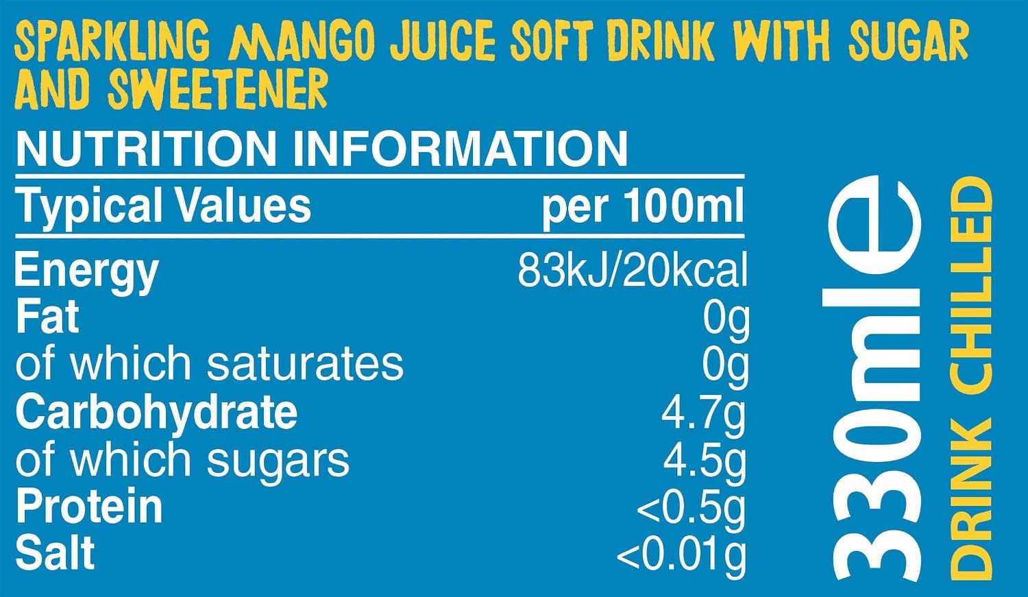 Rubicon Sparkling Mango Juice Drink 330g