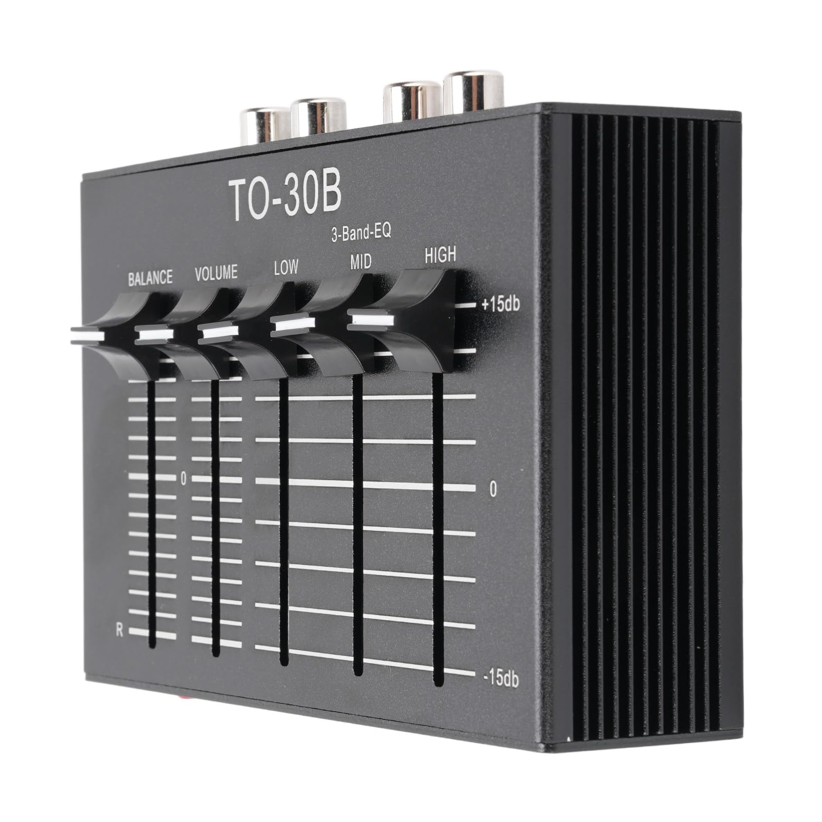 Preamp di Phono EQ a 3 Bande per Giradischi, Audio HiFi di Guadagno da 12 DB, Disegno a Basso Rumore in Lega di Alluminio, 5 V Alimentato con Volume e Controllo del Bilanciamento