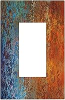 Vista 117 de Placa de pared doble basculante de mármol azul, cubierta decorativa de interruptor de luz de 2 cuadras, moderna acuarela degradada, arte de tinta