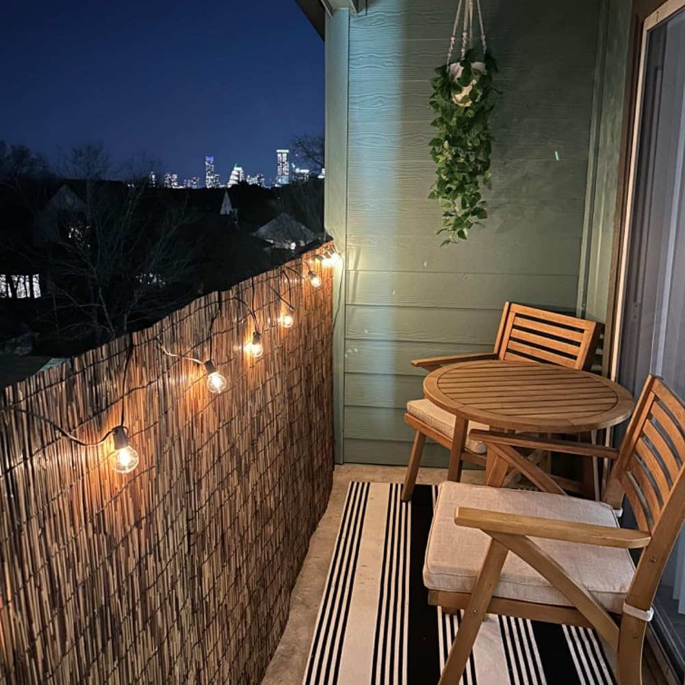 Ekologiczny bambusowy parawan ogrodzeniowy, 80 x 1200 cm, dekoracja ogrodowa, trwała, naturalna mata bambusowa, na balkon, patio, podwórko, stylowe rozwiązanie ogrodzeniowe zapewniające prywatność i
