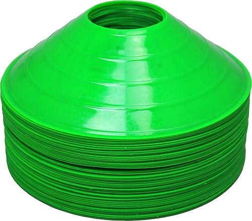 BlueDot Trading Conos de disco deportivos en colores de alta visibilidad para entrenamiento de agilidad, fútbol, fútbol, marcadores de cono de campo