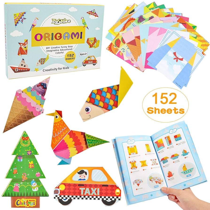 Origamiページ Amazon.com: ZesNice Origami Paper Kit for Children, 152 Page