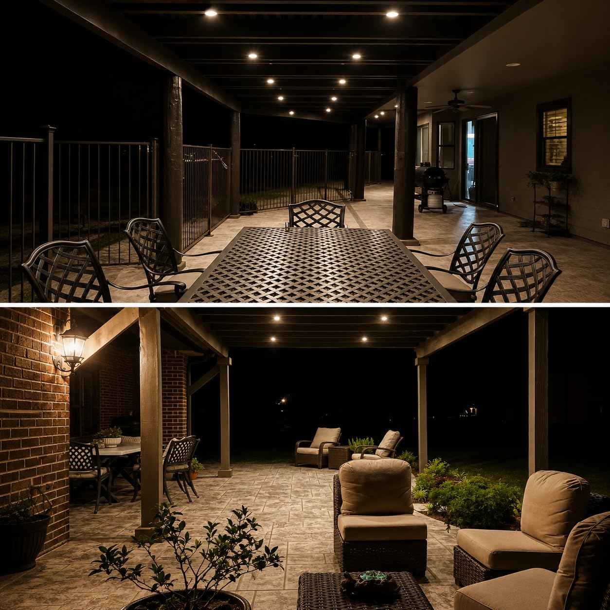 Set di 4 luci per scale a LED per interni ed esterni