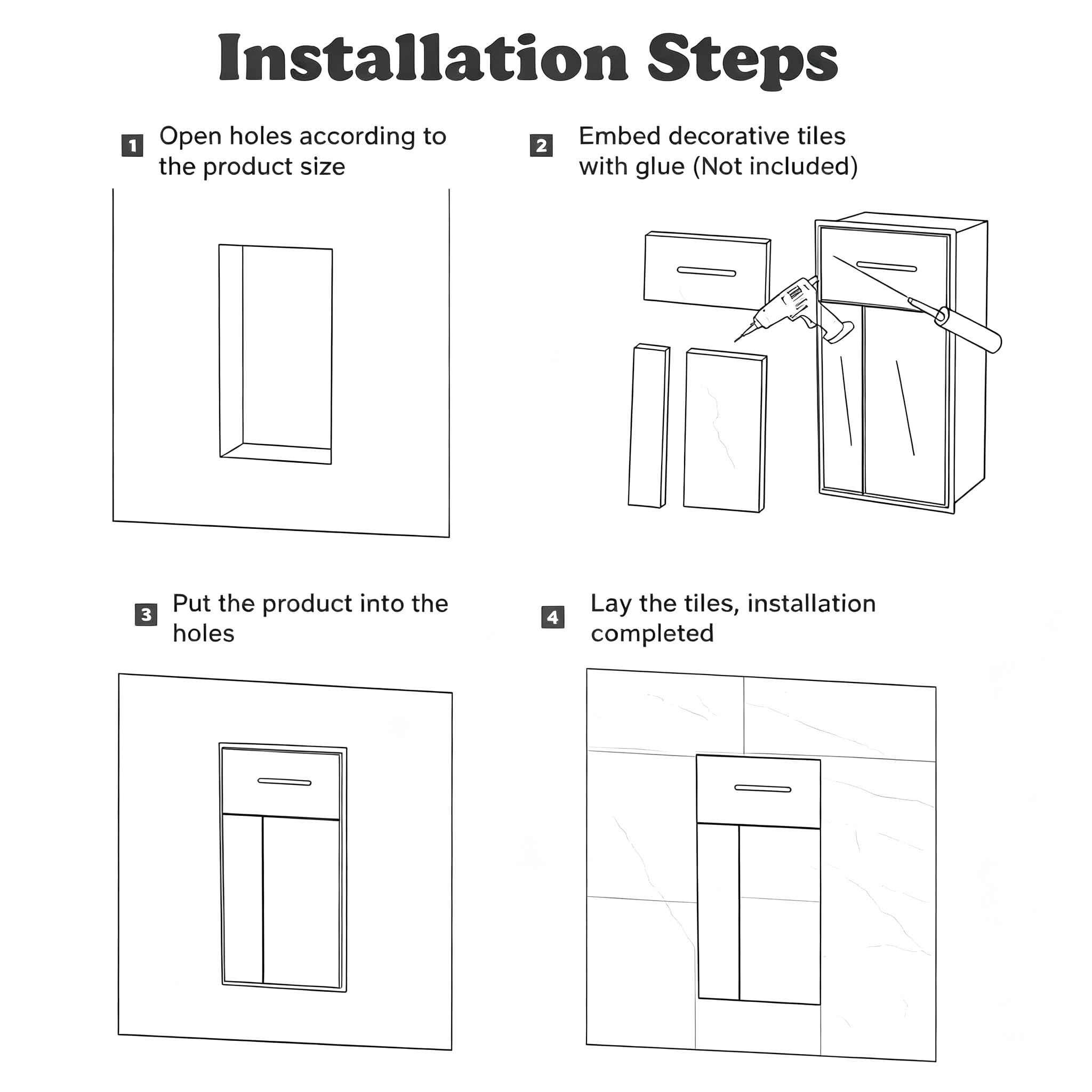 Porta Carta igienica da Incasso 3 in 1, con pattumiera e Porta scopino | Acciaio inossidabile 304, parte anteriore piastrellabile, design pop-up senza maniglie Design salvaspazio Bellezza per bagno