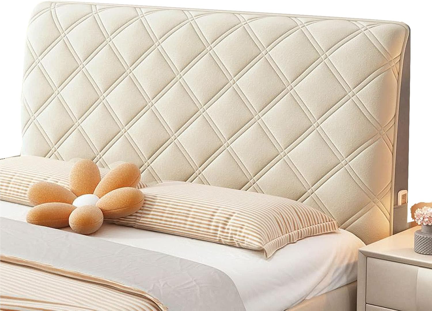 EFELIM Upgrade Velvet Bed Headboard Slipcover for Queen