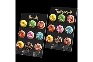 2 Pack Acrylic Donut Stands for Wall or Tabletop